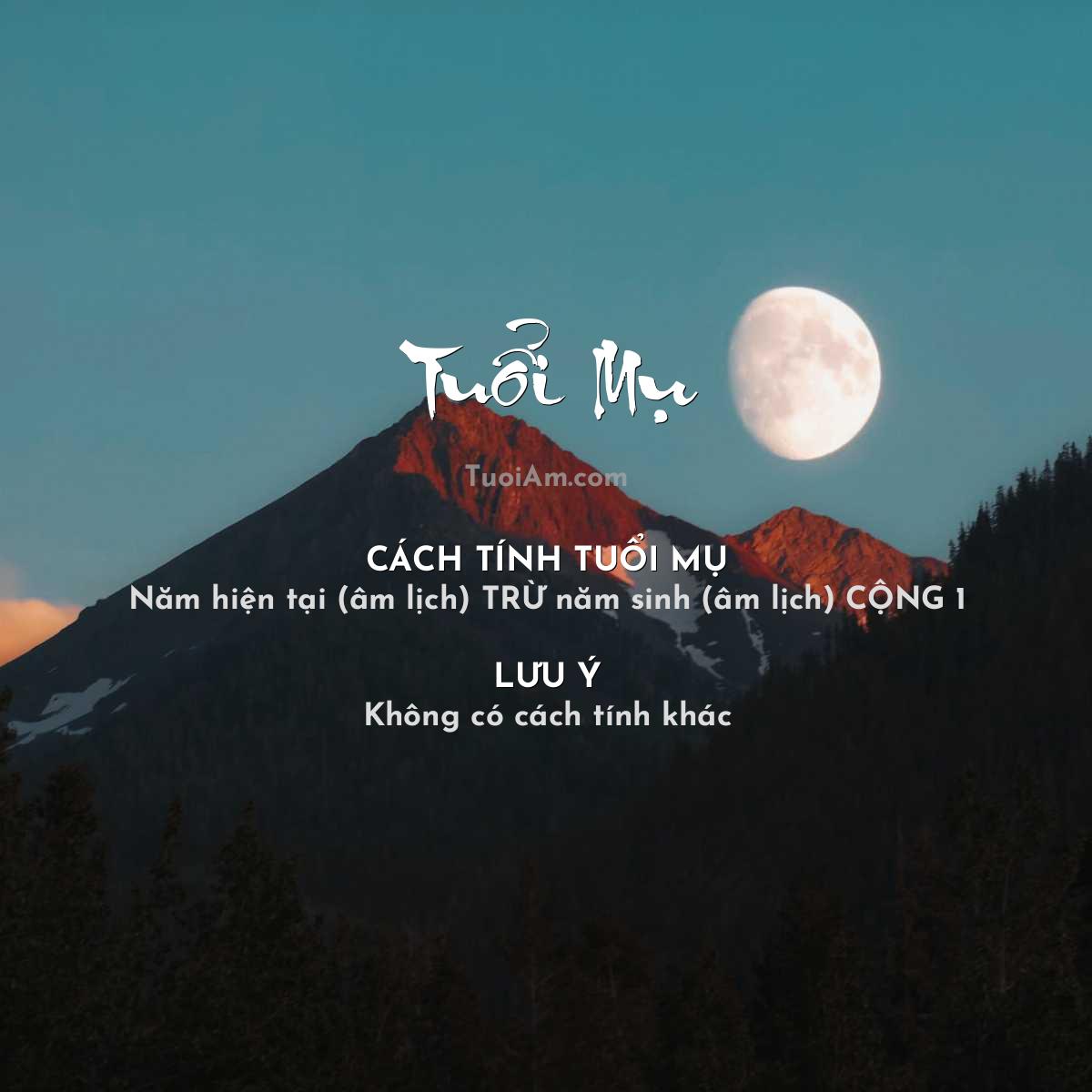 Cách tính tuổi mụ