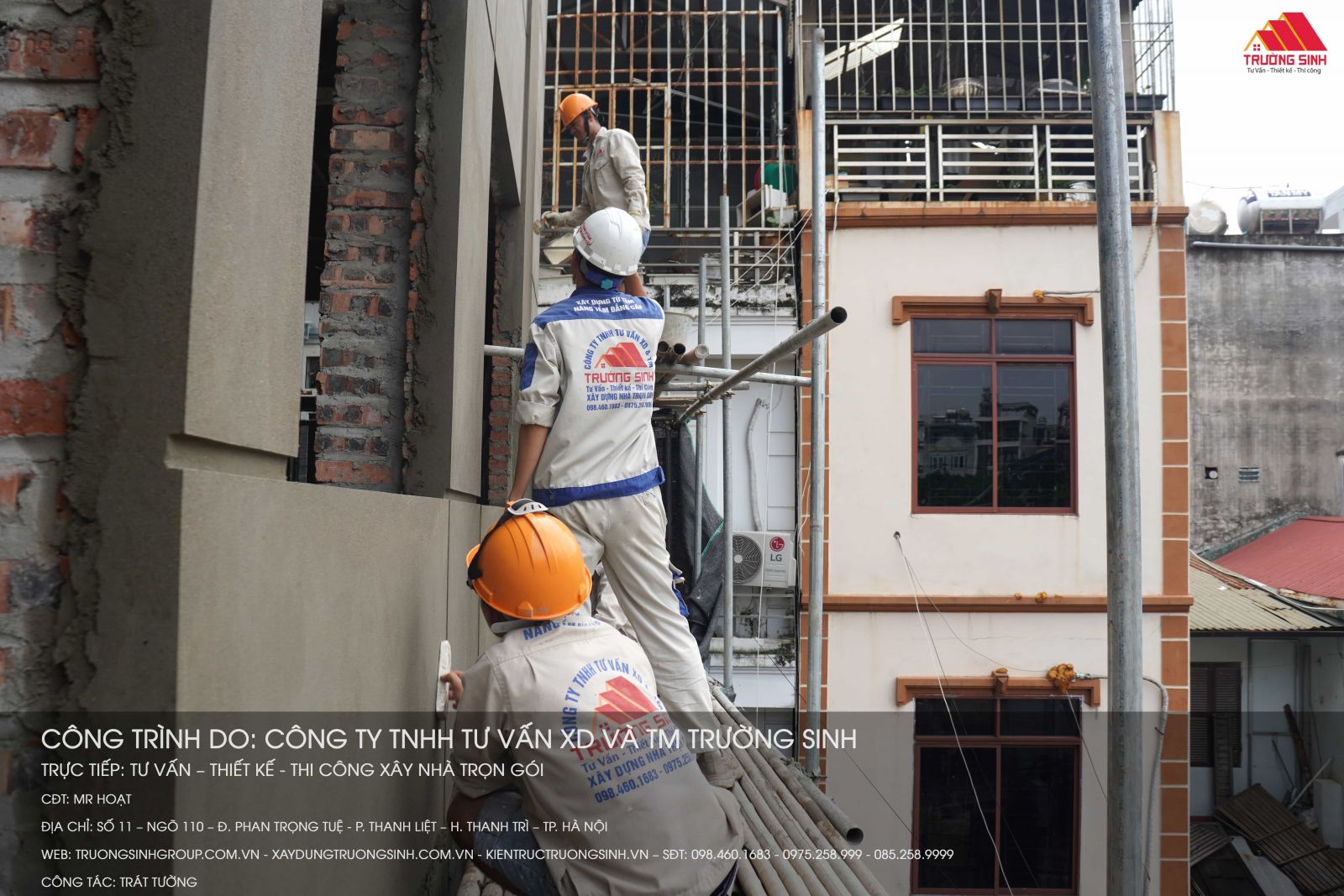 Trát bê tông ngoài mặt tiền