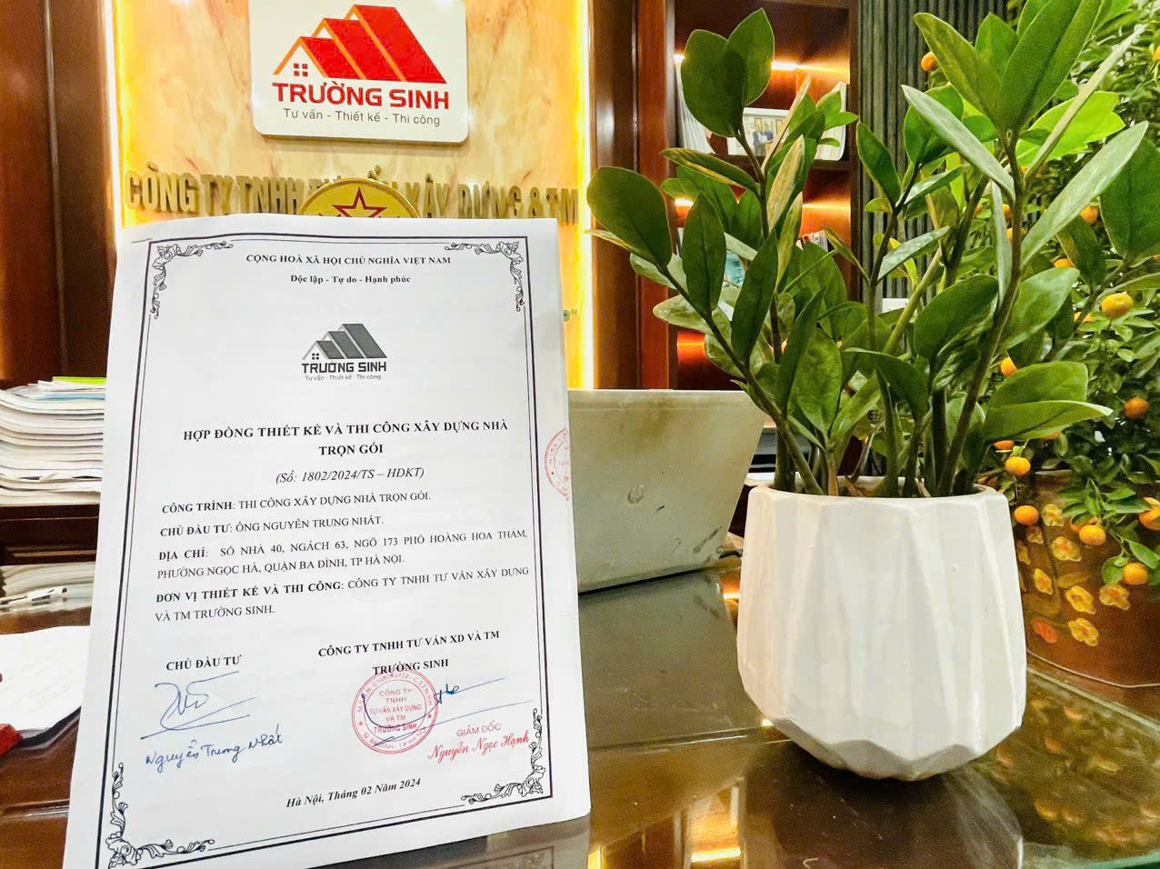 hợp đồng xây nhà trọn gói