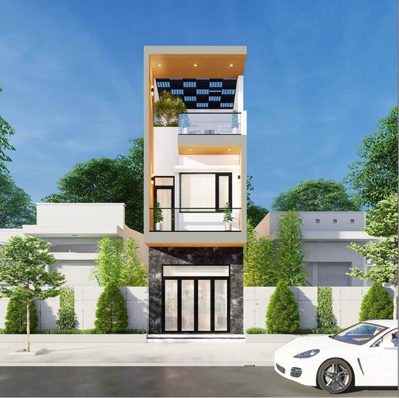 Mẫu nhà 2–3 tầng cho mặt tiền hẹp