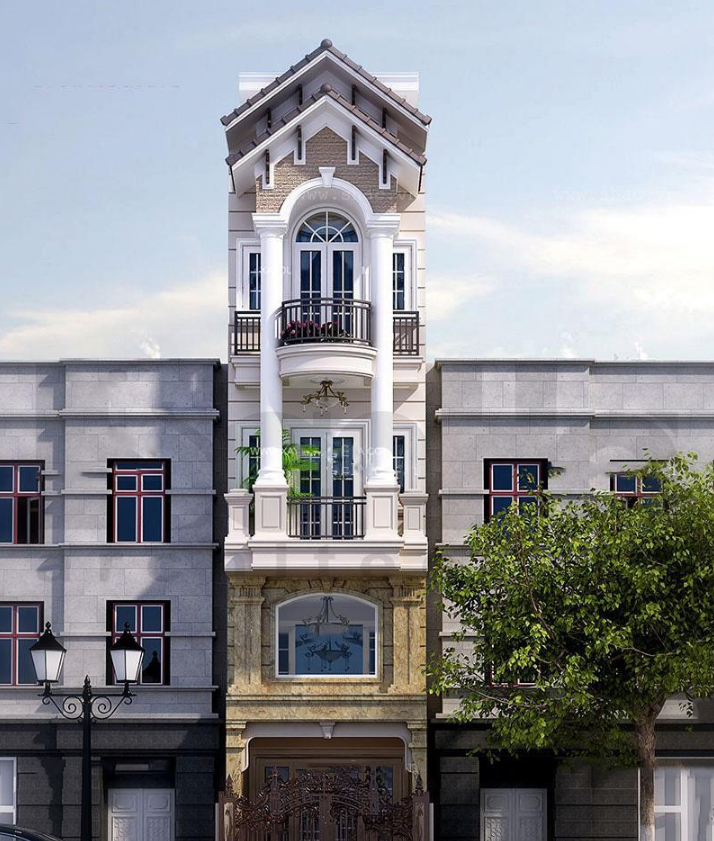 Nhà hẹp ngang phong cách cổ điển