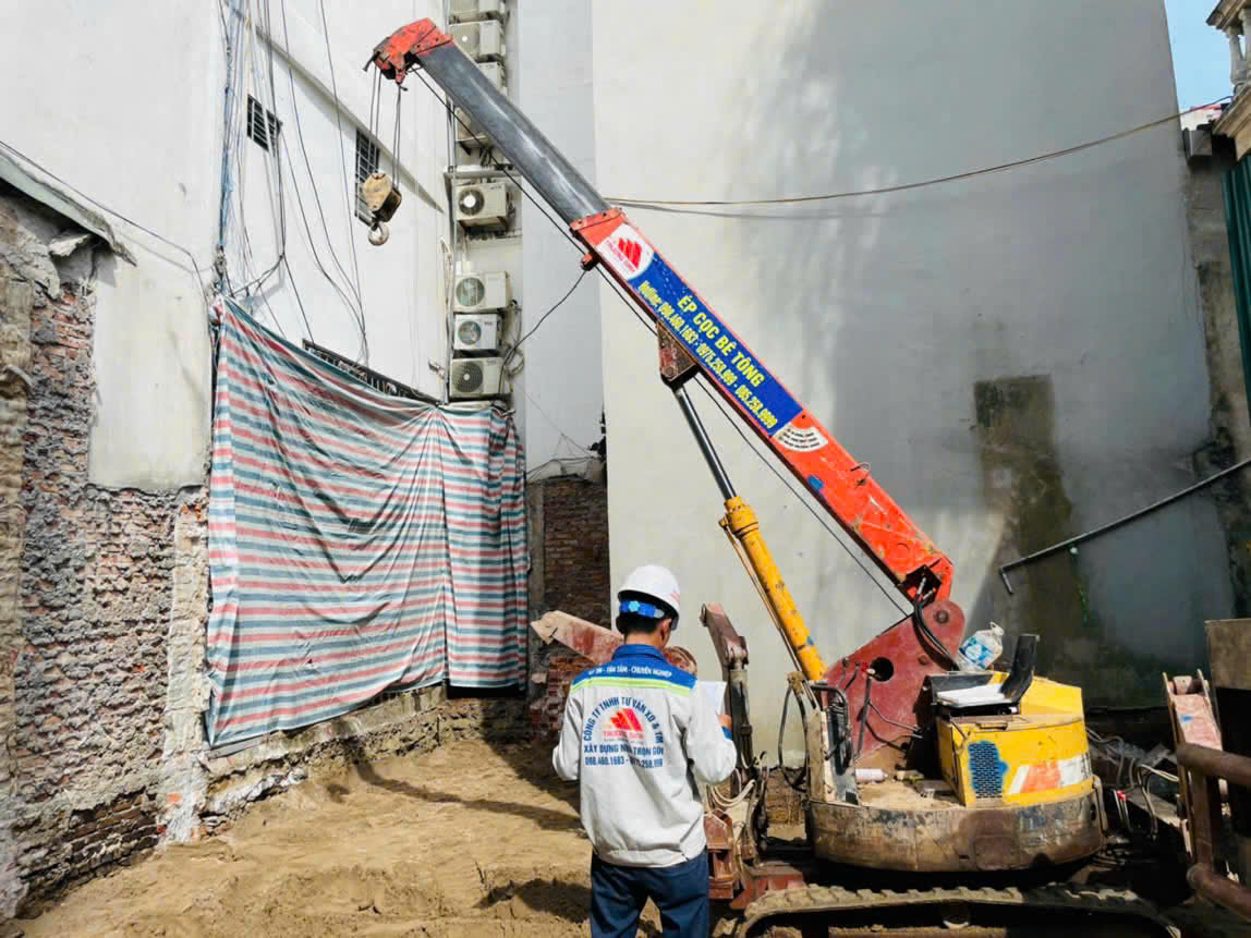 Công tác chuẩn bị đào móng