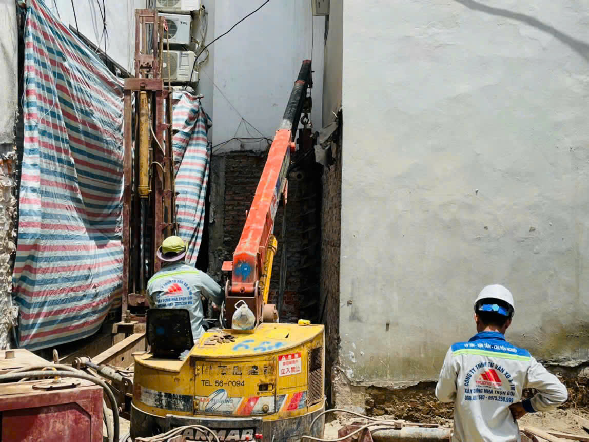 Công tác chuẩn bị đào móng