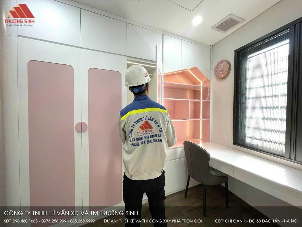 thiết  kế  phòng ngủ bé gái