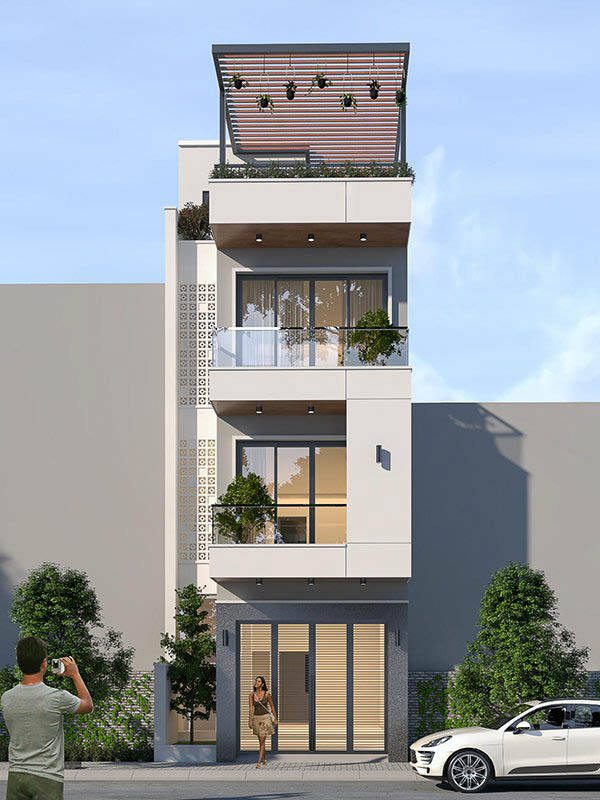 Mẫu bố trí nhà hẹp ngang 2m tối ưu không gian