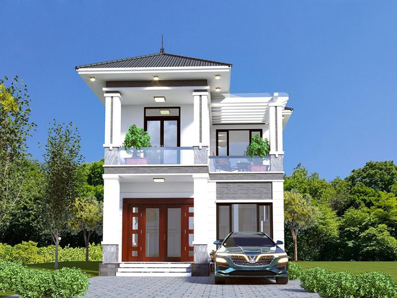 xây nhà trọn gói 700 triệu - mẫu nhà 2 tầng