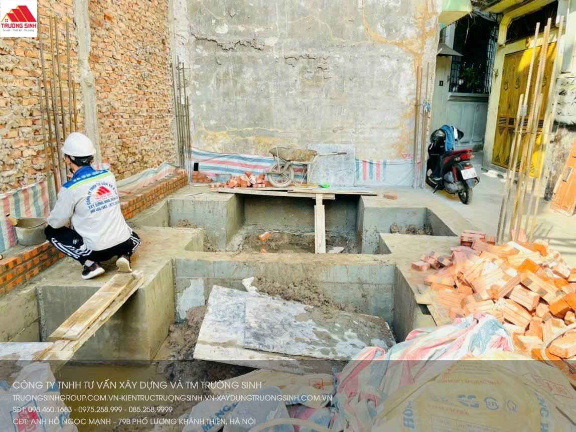Giai đoạn thi công phần móng