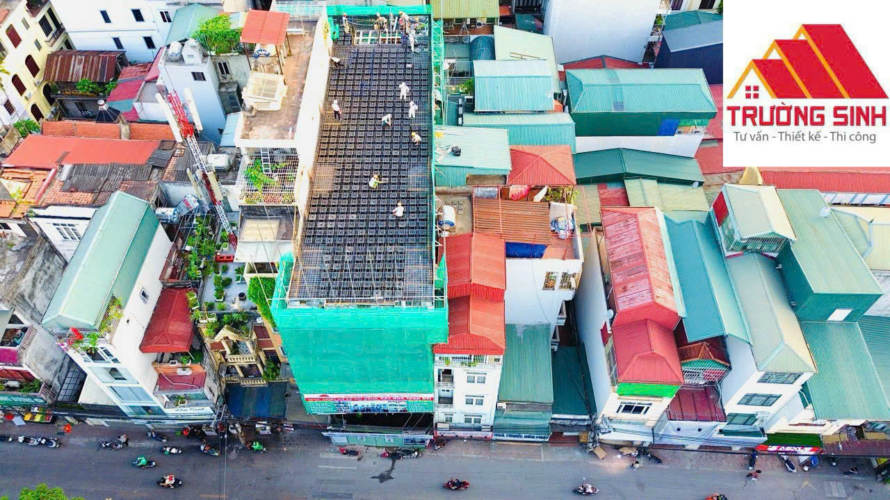 toàn  cảnh  thi  công xây thô