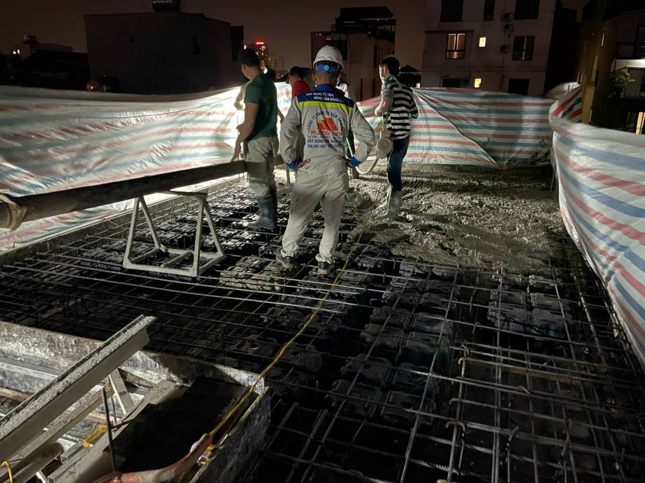 công  tác  đổ bê tông sàn