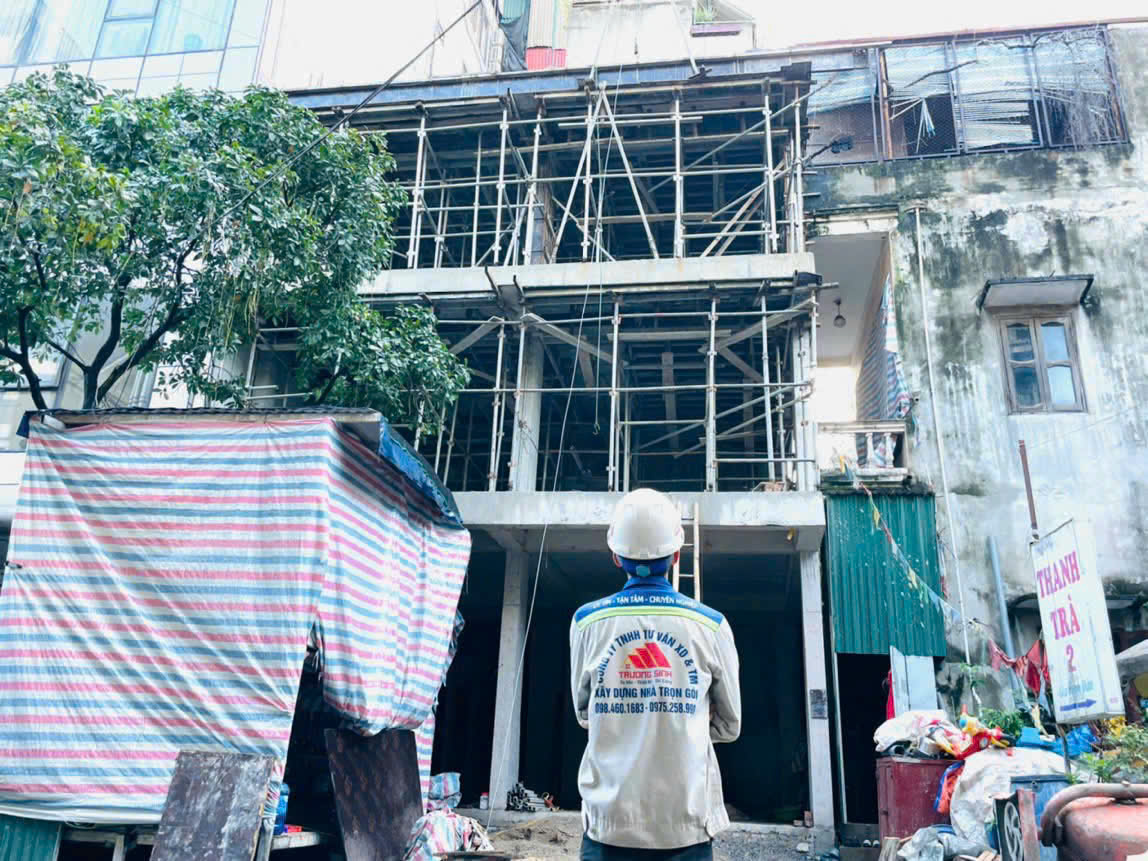 Công đoạn xây thô toàn bộ công trình