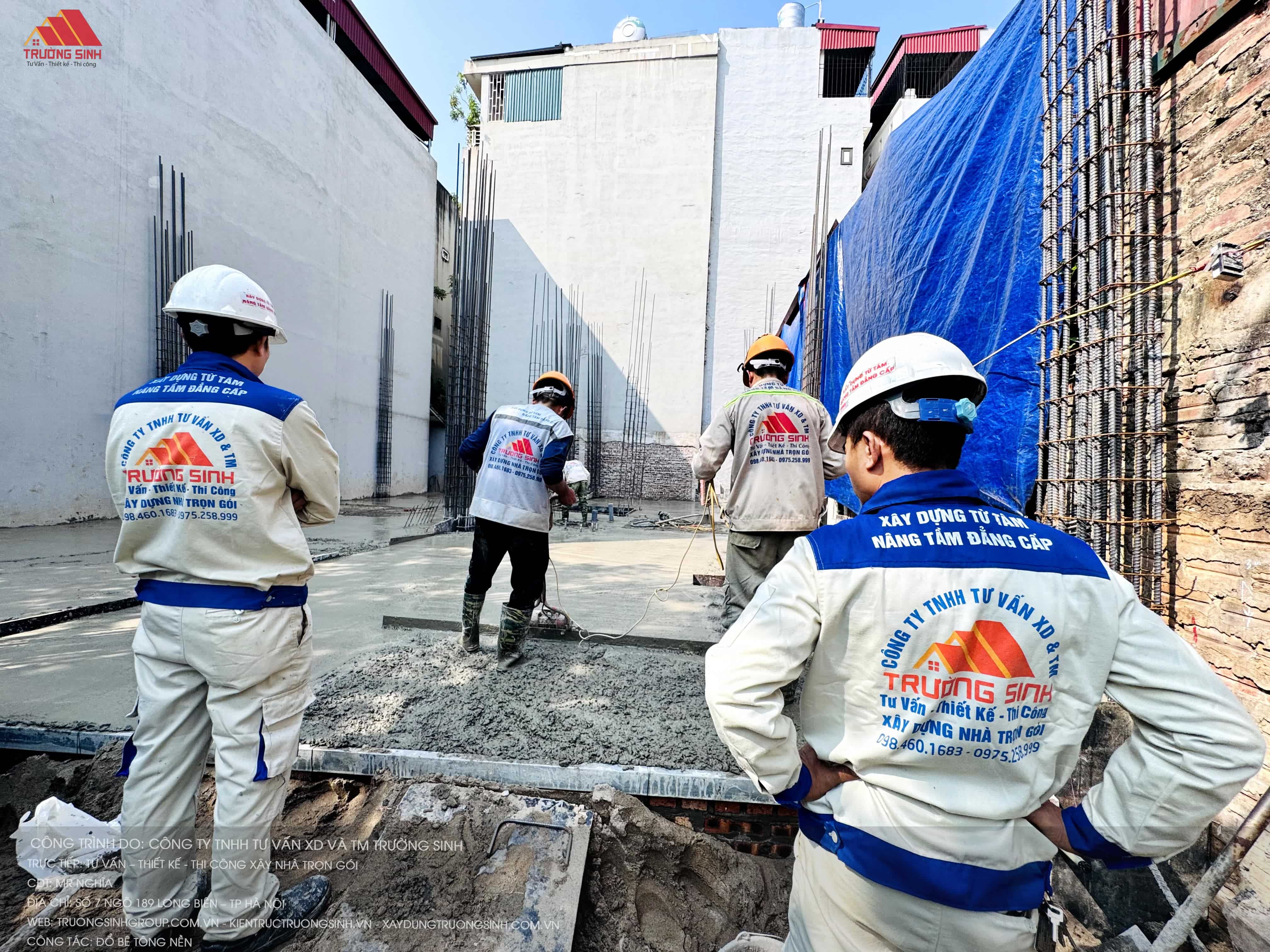 Triển khai thi công đúng kế hoạch - Đổ bê tông toàn khối tại tầng 2 Bát Khối