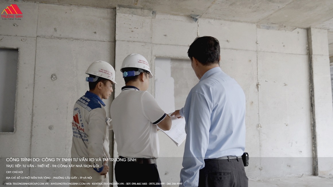 Xây nhà theo biện pháp đổ bê tông toàn khối