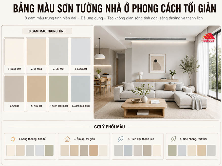 Gợi ý bảng màu sơn tường tuyệt đẹp cho không gian sống