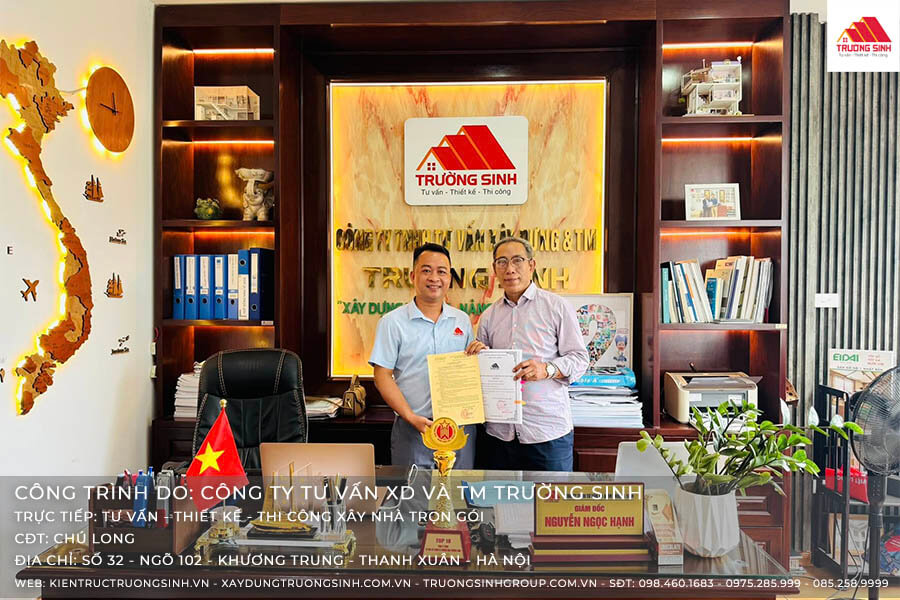 Dự án xây nhà trọn gói nhà chú Long tại Khương Trung, Thanh Xuân , Hà Nội