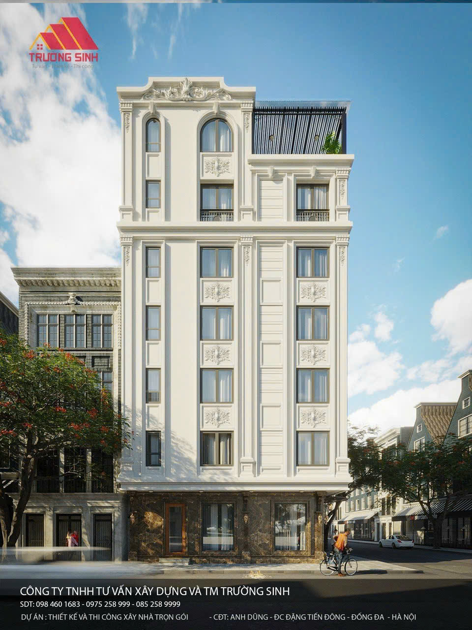 Dự án xây nhà trọn gói nhà anh Dũng ngõ 183 Đặng Tiến Đông, Đống Đa, Hà Nội