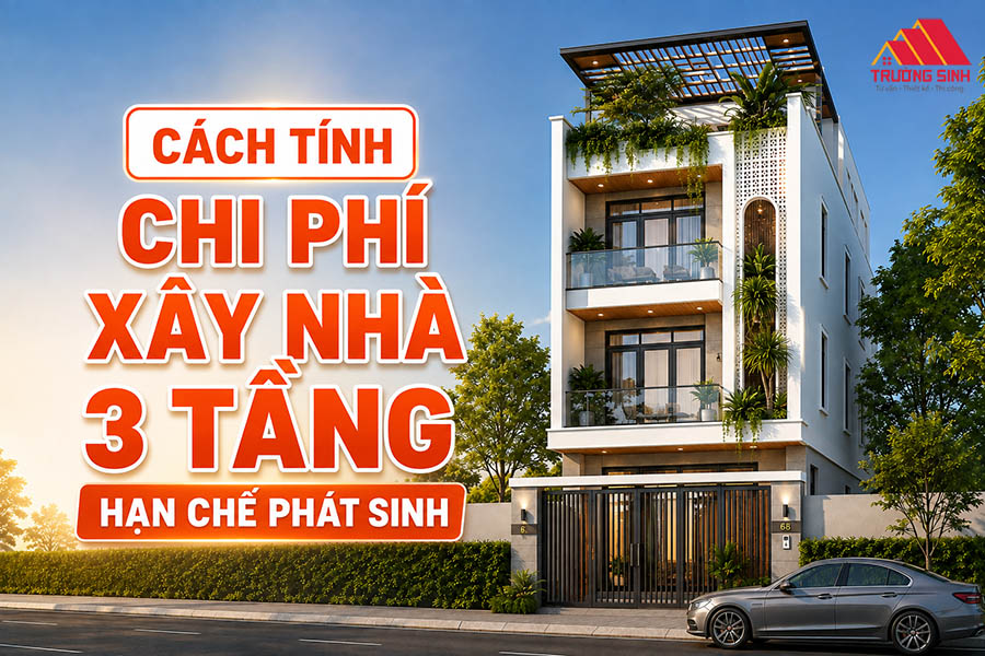 Chi phí xây nhà 3 tầng hết bao nhiêu? Cách tính chi tiết